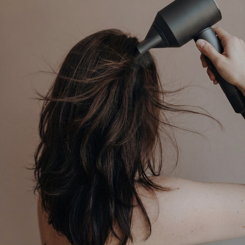 Haare föhnen